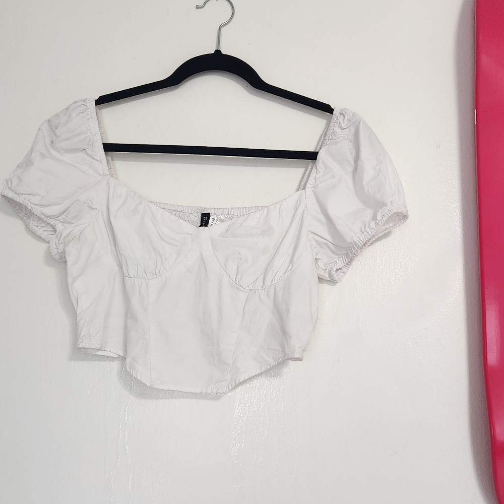 White Women's Crop Top
